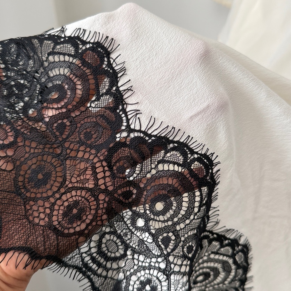 Escada Sport Black and Cream Lace Top - Picture 3 of 10